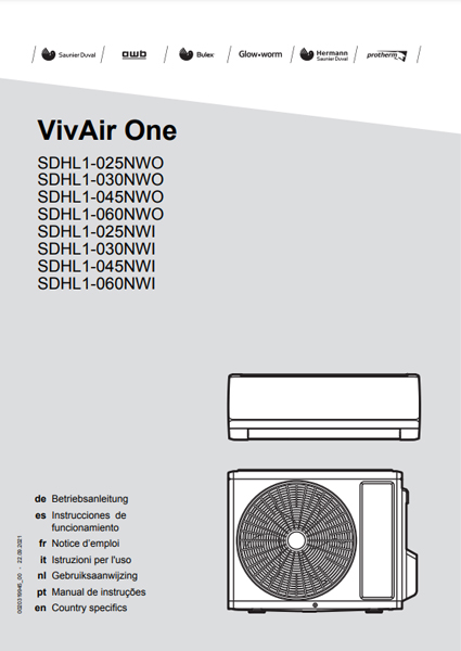 Manual usuario Aire Acondicionado Saunier-Duval Serie VivAir One