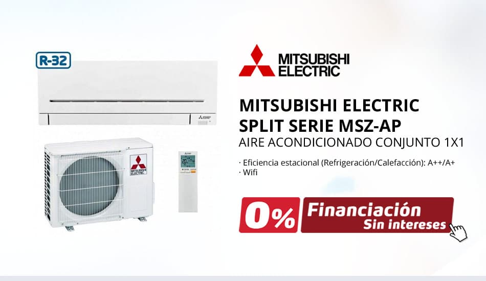 Aire Acondicionado Mitsubishi Electric Split R32 Serie MSZ-AP