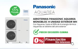 Aerotermia Panasonic Aquarea Monobloc H Unidad Exterior Wh