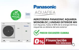 Aerotermia Panasonic Aquarea Monobloc J Unidad Exterior Wh